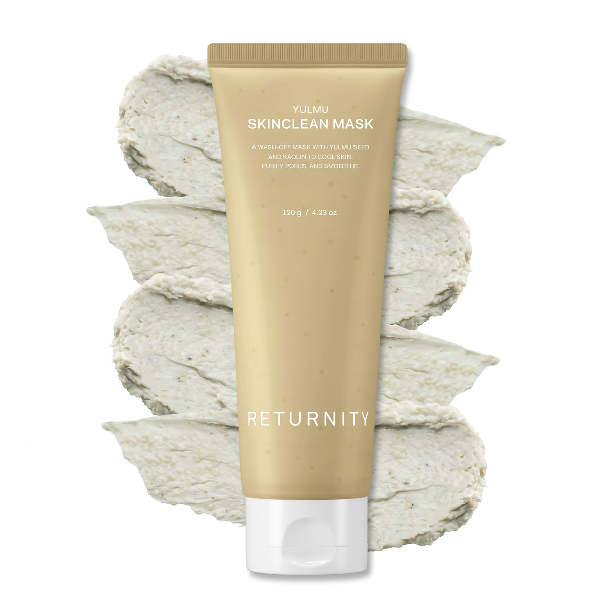 RETURNITY Yulmu Skinclean Mask, Gentle Exfoliating Wash-off Face Mask with Coix seed Extract for Pores and Uneven Skin, 120g Korean Skincare