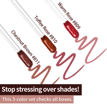 3Pcs Lip Stain Peel Off Set, Long-Lasting Lip Liner Stain, Waterproof Tint