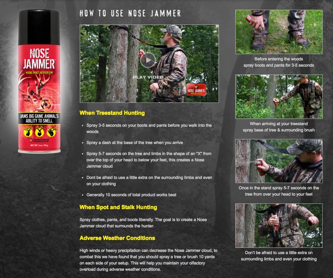 Nose Jammer Hunting Accessories - Hunting Body Wash and Shampoo - Clean, Moisturizes And Refreshes, No Sulfates, Prabens Or Dyes, Scent Away For Hunting, 12 oz.
