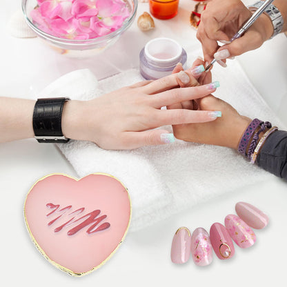 SUMAJU 2 Pack Heart Resin Nail Art Palette, Nail Art Painting