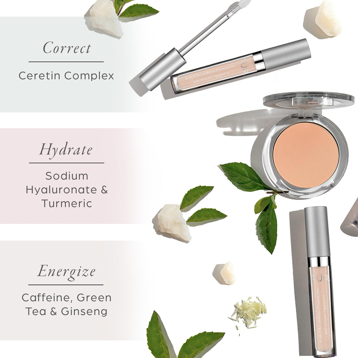 PÜR 4-in-1 Sculpting Concealer, Hydrating, Full Coverage, Dark Circles