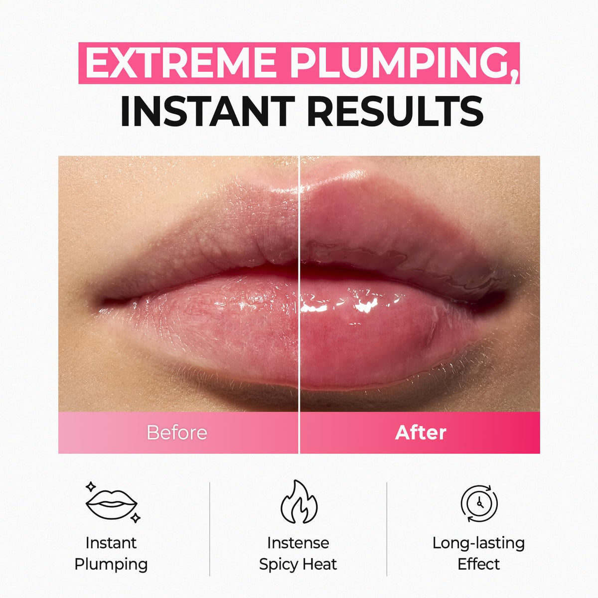 Laka Spicy Lip Plumper - Maximum Strength (#02 Raspberry) - Clear Color