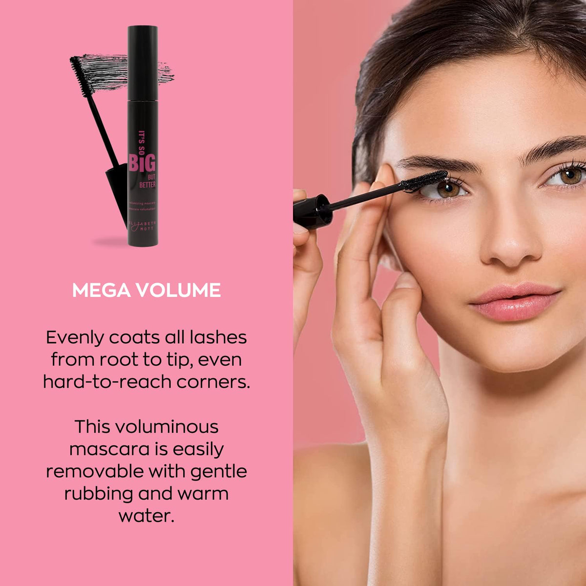 Elizabeth Mott Black Volumizing Mascara, 8ml
