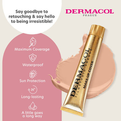 Dermacol Full Coverage Tattoo Cover Matte Foundation SPF 30, 1.1 oz, No.208