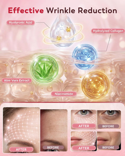 Vryioh 3-in-1 Facial Wrinkle Patches for Fine Line Smoothing, 60 Patches