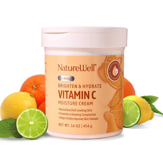 NATURE WELL Clinical Vitamin C Brighten & Hydrate Body Cream, 16 Oz