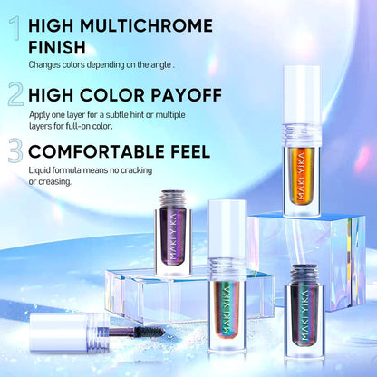 MAKI YIKA Glitter Liquid Eyeshadow Green Purple Color Shifting Eyeshadows