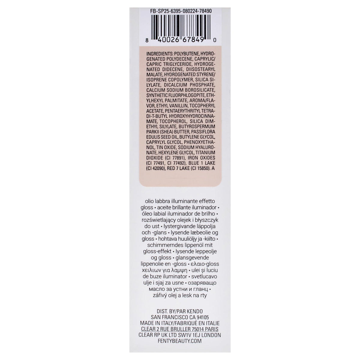 Gloss Bomb Luminizing Lip Oil N Gloss - 01 Fussy by Fenty Beauty for Women - 0.3 oz Lip Gloss