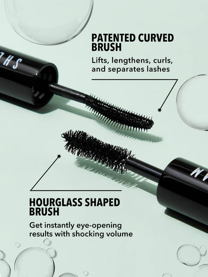 SHEGLAM 2 In 1 Black Volume and Length Waterproof Mascara Long Lasting Dual-Ended Tubing Eye Makeup