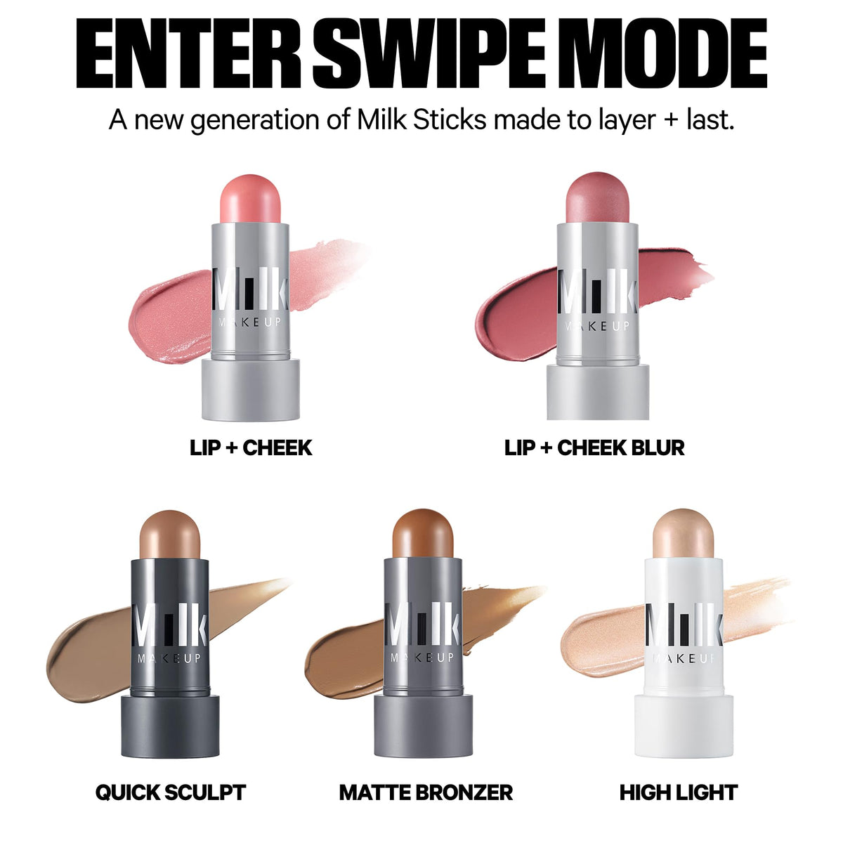 Milk Makeup Lip + Cheek Blur Stick – Wisp (Peachy Pink Rose), 0.28 oz