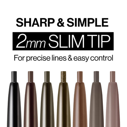 CLIO Sharp So Simple Waterproof Pencil Liner, 2mm Ultra-Slim Thin Precision Tip, Tug Free Glide, Smudge Proof Long Wear Formula, Safe for Sensitive Eyes, Easy Control For Daily Makeup (001 Black)