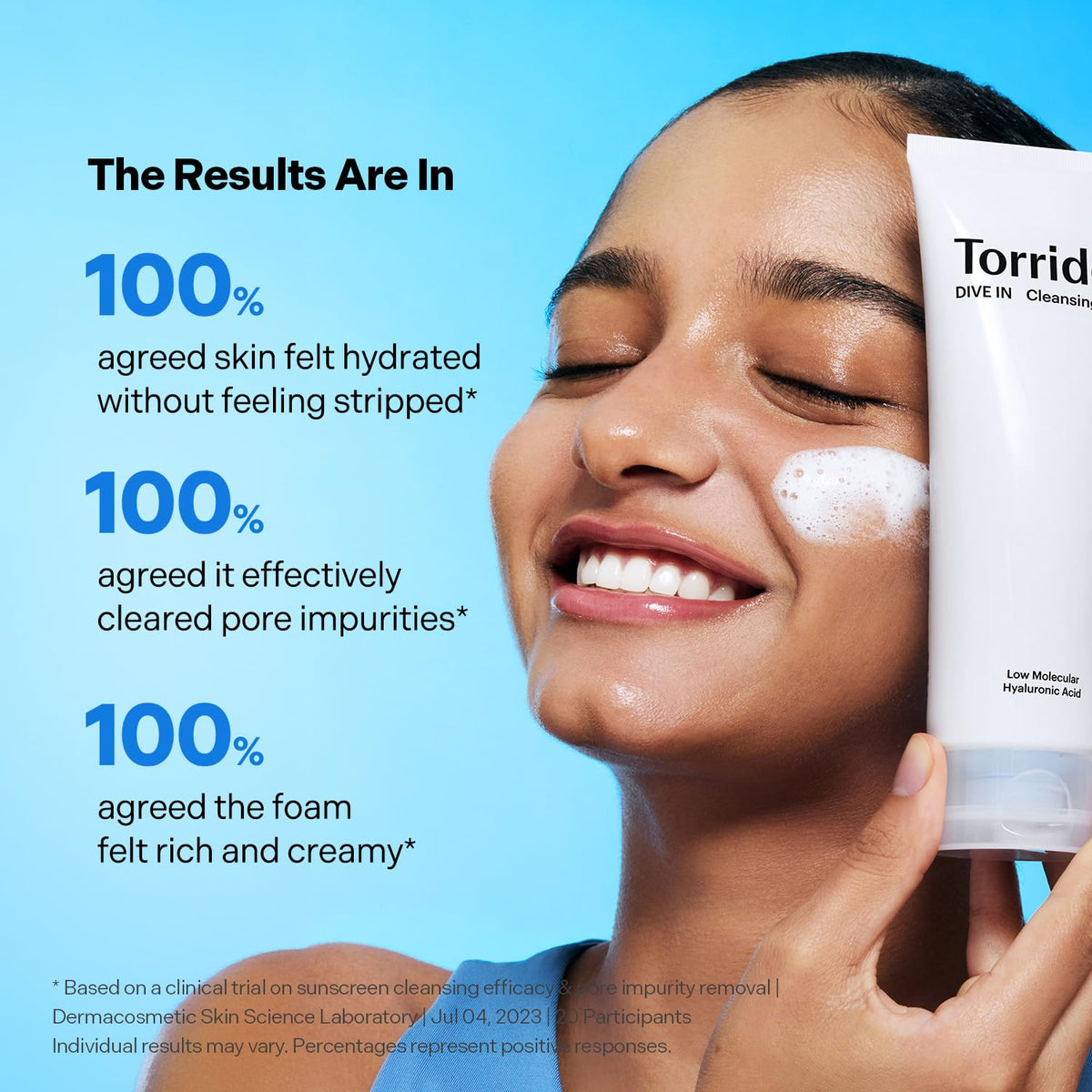 Torriden DIVE IN Cleansing Foam Face Wash 150ml (5.07 fl.oz.) | Hydrating Daily Facial Cleanser for All and Sensitive Skin | Hyaluronic Acid, Panthenol, Allantoin