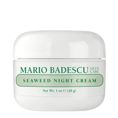 Mario Badescu Seaweed Night Cream for Women Anti Aging Oil-Free Moisturizer with Collagen & Sodium Hyaluronate, Ideal for Combination, Oily or Sensitive Skin, Moisturizes & Smooths Skin, 1 Fl Oz
