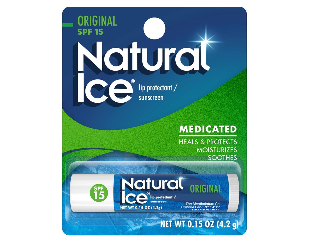 Mentholatum Natural Ice Lip Balm Original SPF 15 1 Each ( Pack of 3)