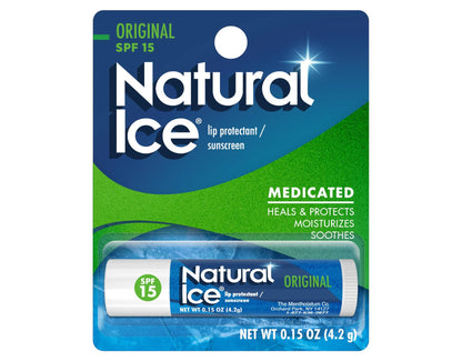 Mentholatum Natural Ice Lip Balm Original SPF 15 1 Each ( Pack of 3)