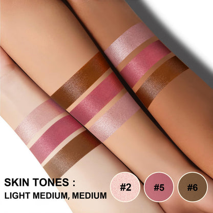 3Pcs Contour Stick Kit,Shades with Highlighter Blush Bronzer, LIGHT MEDIUM
