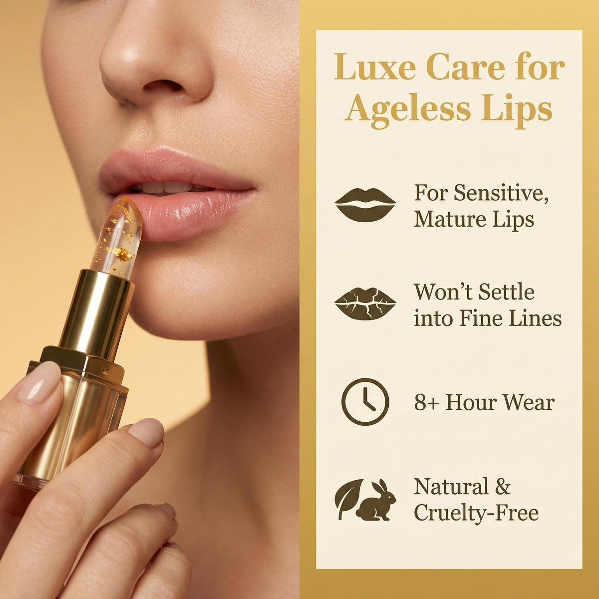 ZOYYE pH Adjusting Lipstick for Mature Women, Transferproof Clear Lip Gloss, Clear lip stick That Changes Color, Long Lasting 24 Hours Moisturizing, Suitable for All Skin Tones