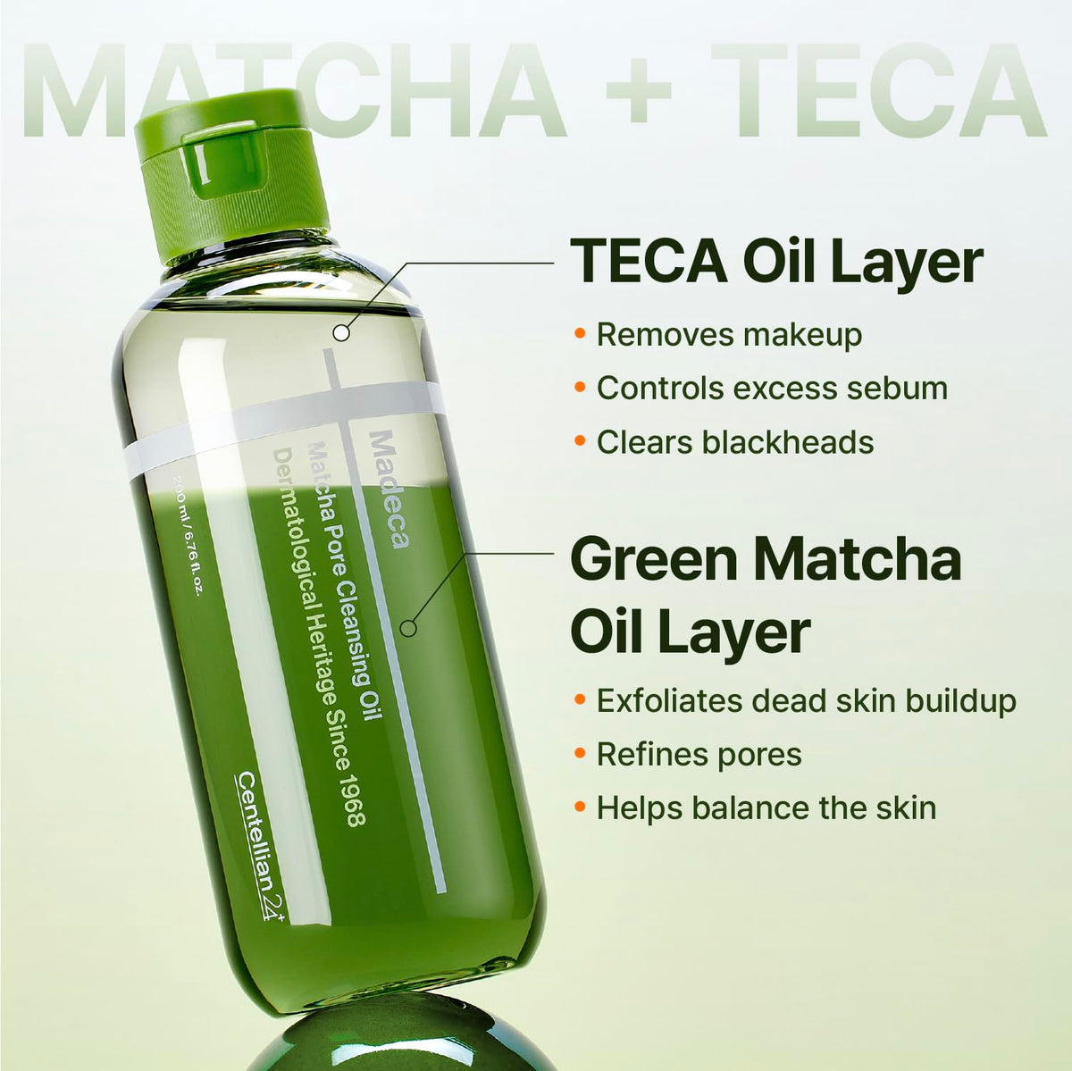CENTELLIAN 24 Madeca Matcha Cleansing Oil, Deep Cleanser, Makeup Remover