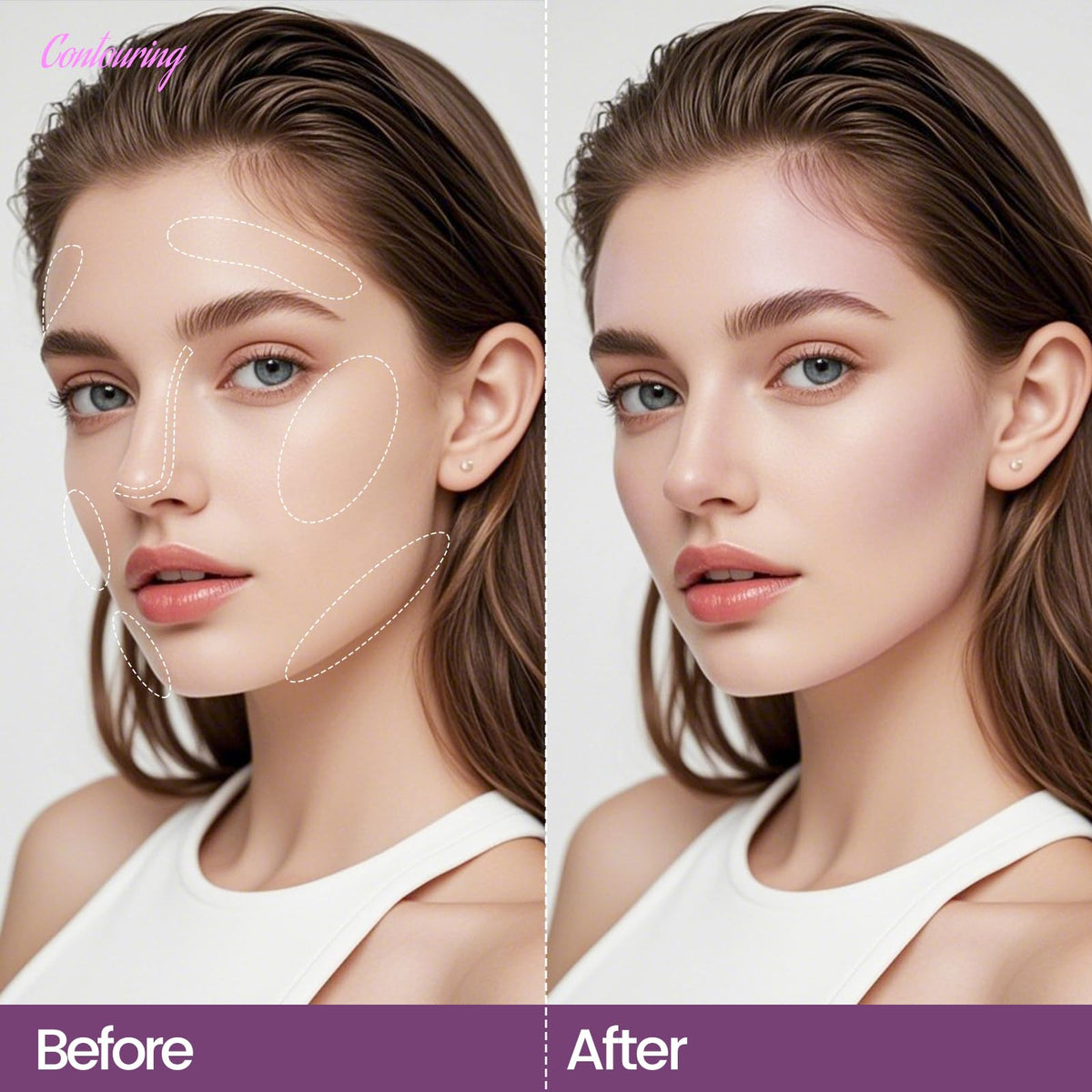 Noerrors Taupe to Mauve Cool Toned Contour Palette for Fair Pale Olive Skin