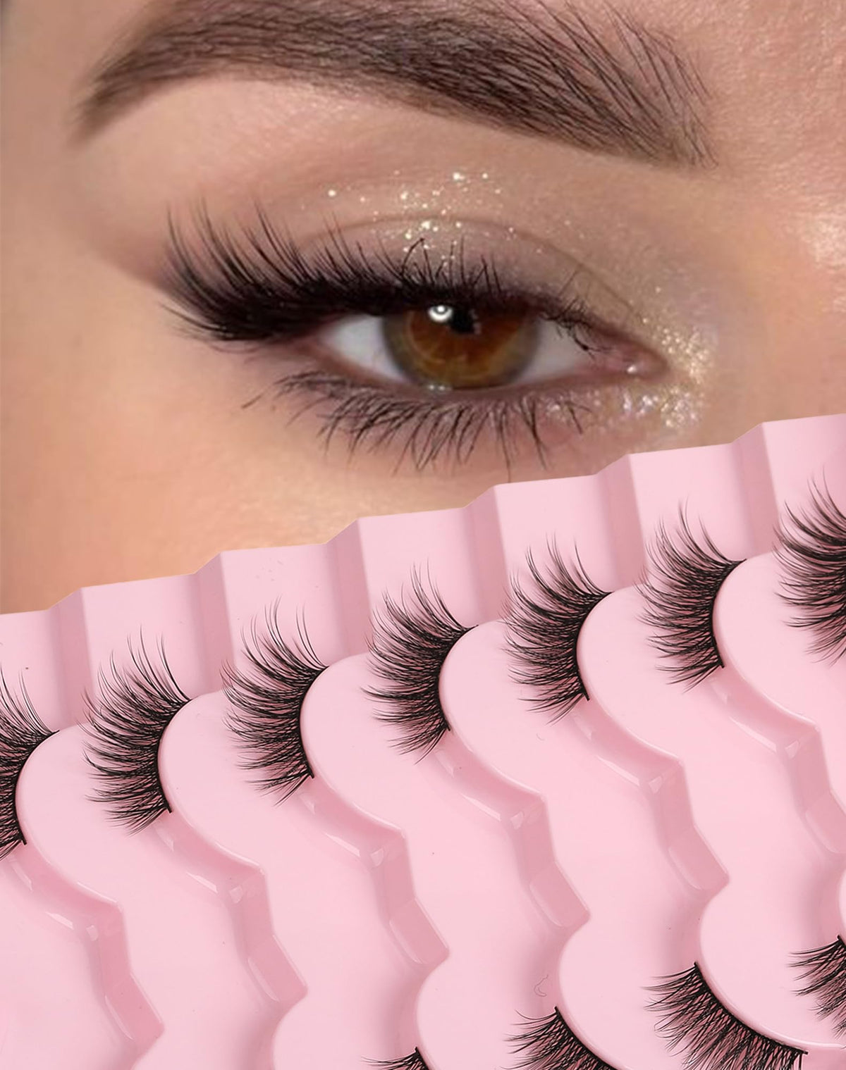 Half Eyelashes Cat Eye Lashes Wispy End False Eyelashes Corner Lashes Cat Eye Lashes 3/4 Lashes Short Eyelashes HF02