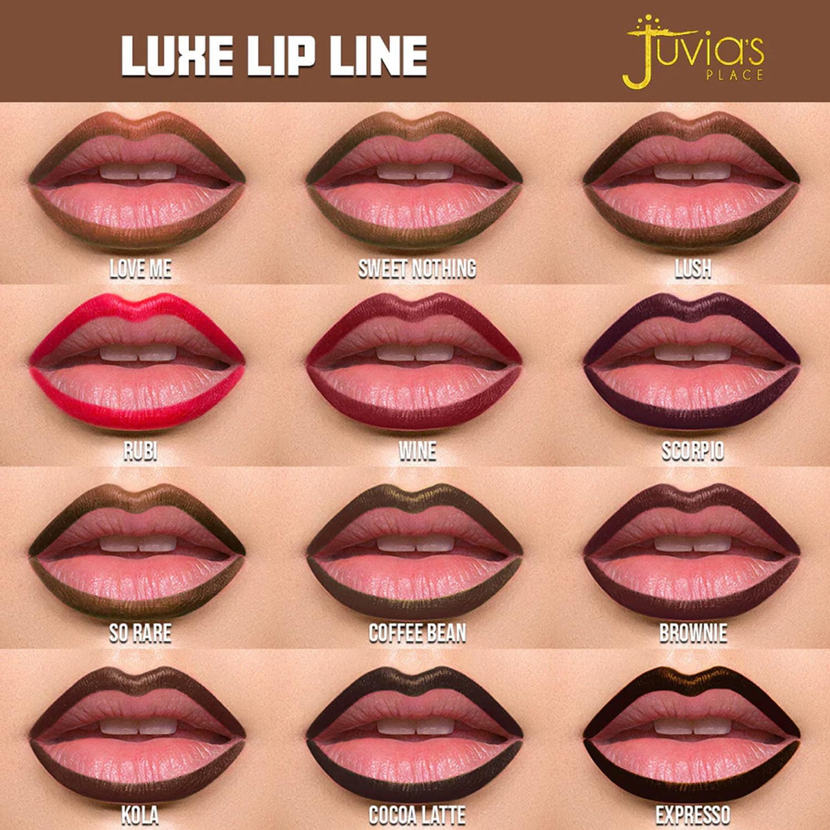 Juvia's Place Luxe Lip Liner Scorpio - Long Lasting Matte Finish Makeup