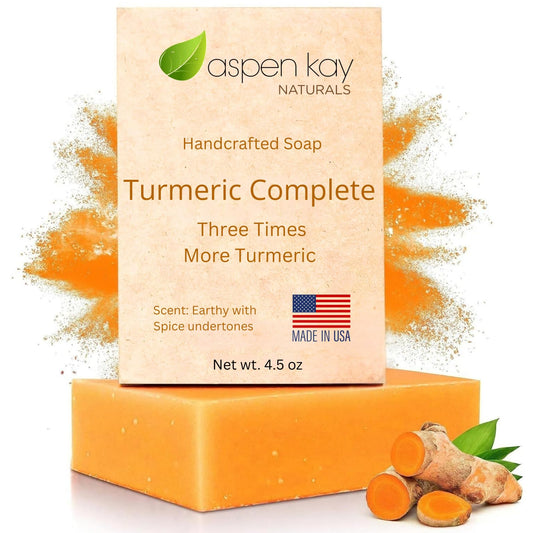 Turmeric Soap for Face & Body, Handmade, Cold Process, Organic. 4.5 oz