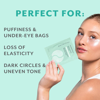 Patchology Eye Gels Patch (5 Pairs) - Natural Eye Patches for Puffy Eyes, Dark Circles and Eye Bags - Eye Mask Skincare for All Skin Types - Beauty & Personal Care Eye Patch