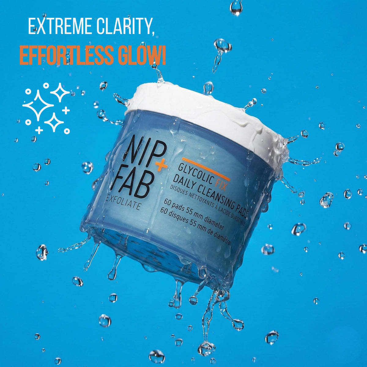 Nip+Fab Glycolic Daily Cleansing Pads, 60 Pads