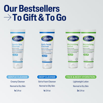 Cetaphil Sensitive Skin Gift Set, Gentle Cleanser & Moisturizer, TSA Kit