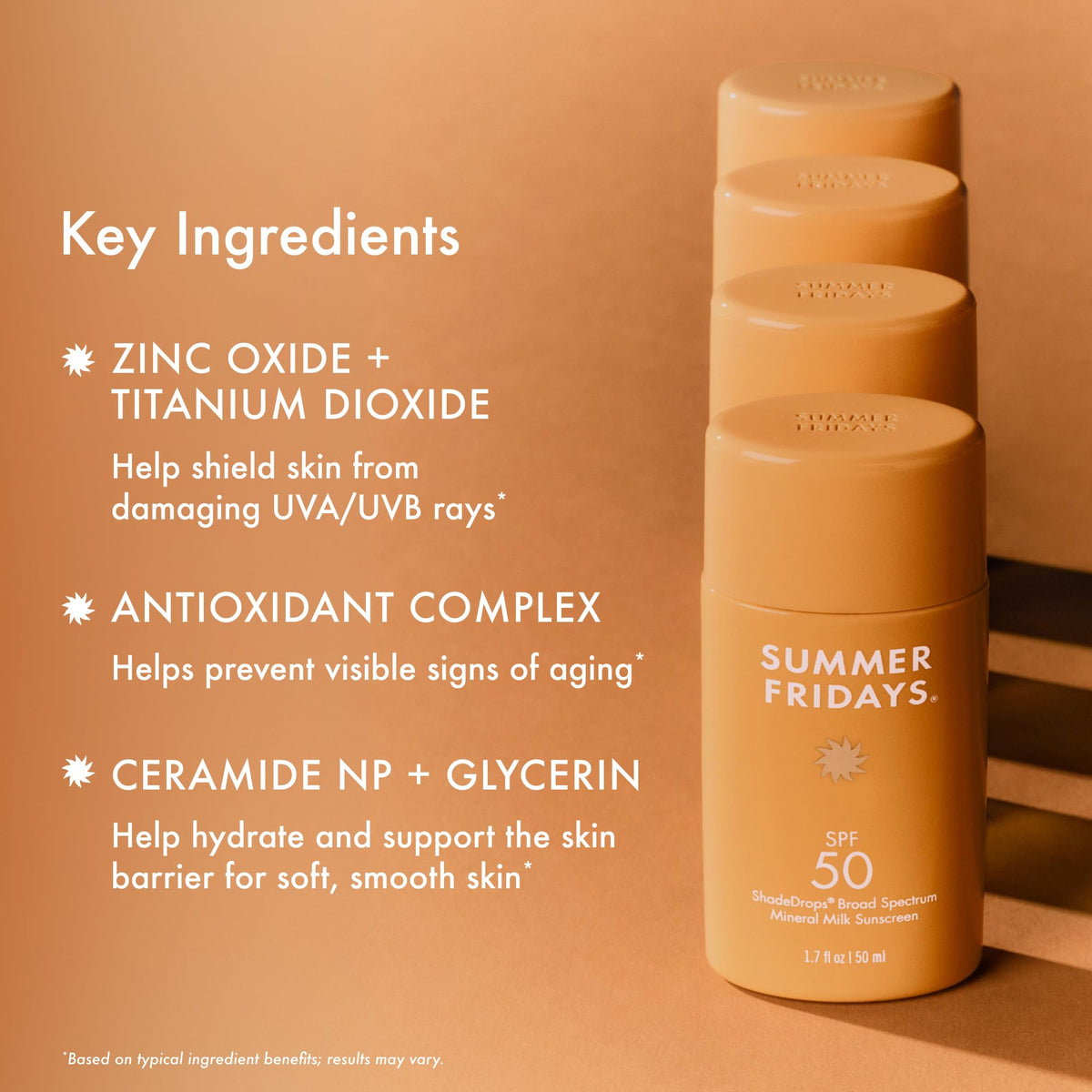 Summer Fridays ShadeDrops SPF 50 Mineral Milk Sunscreen (1.7 Oz)