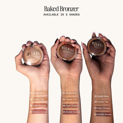 Milani Baked Bronzer, Bronzer Powder & Contour Powder - Amalfi Glow