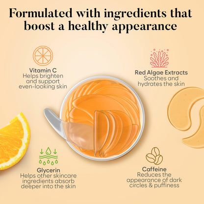 Under Eye Patches with Vitamin C and Caffeine for Puffy Eyes, Dark Circles