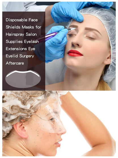 EBANKU Shower Face Shield Eyebrow Eyelash Shield Visors 50 PCS Waterproof