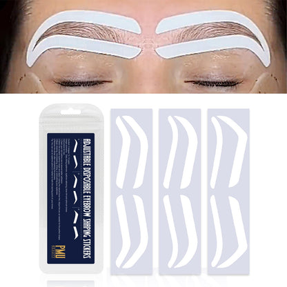 12Pairs Airbrush Eyebrow Shaping Stickers Stencils Shape Tape Disposable