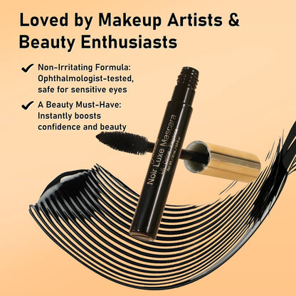 Essence Mascara Volume and Length – Volumizing & Lengthening Mascara for Full, Lush Lashes, Curl & Lift, Waterproof, Smudge-Resistant, Clump-Free Blackest Black, Long-Lasting Beauty Makeup