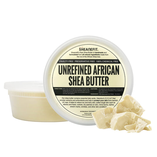 Sheanefit Raw Unrefined African Shea Butter, Natural Body Butter, Soft