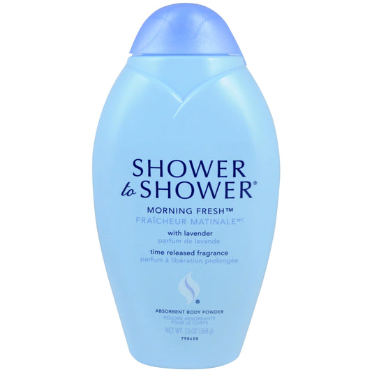 Shower to Shower Morning Fresh Body Powder for Chafing and Odor, 13 Oz