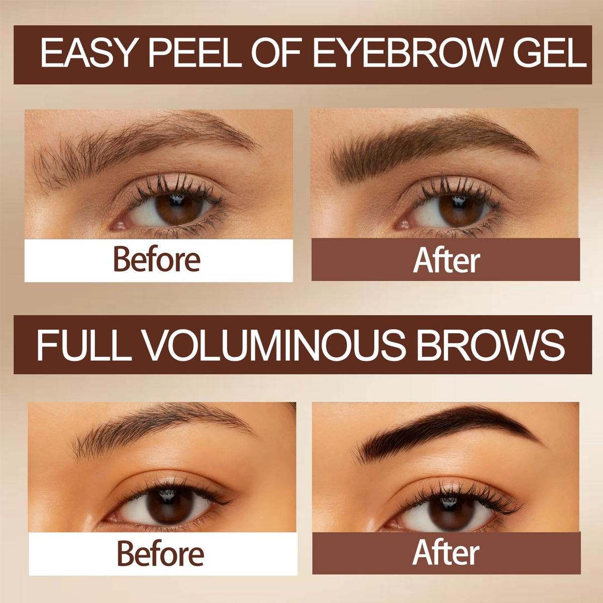 RKISSBEAUTY Eyebrow Tattoo Peel off T int Gel Waterproof Fuller & Defined Looking Brows (Black and Brown)