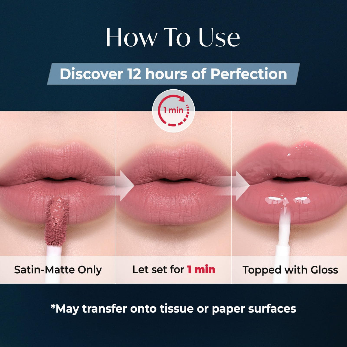 Laka Perfect Twin Lip - Dual-Ended Matte Liquid Lipstick & Clear Gloss | Transfer Proof Color | High Pigmented Lightweight Non-Sticky | Korean Makeup | #904 City Pink (Muted Cool Pink), 0.31oz
