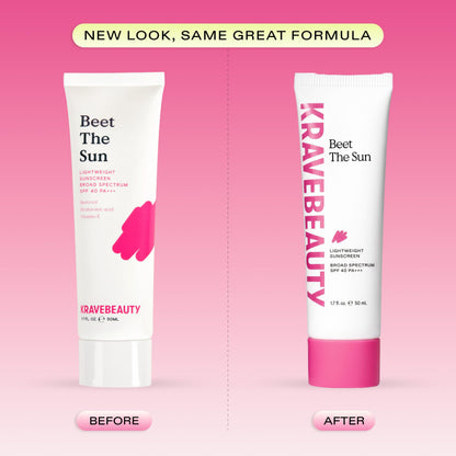 KraveBeauty Beet The Sun SPF 40 PA+++ Sunscreen for Sensitive Skin, 50 mL