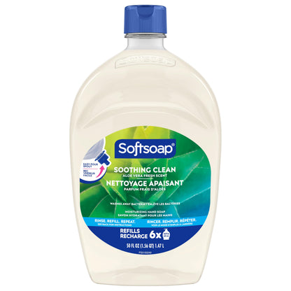 Softsoap Soothing Clean Hand Soap Refill, Aloe Vera Fresh Scent, 50 fl oz