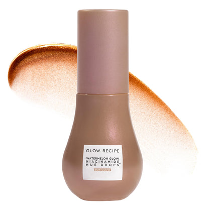 Glow Recipe Hue Drops - Mini Tinted Face Serum - Bronzing Drops to Brighten & Hydrate - Skincare Makeup Primer & Liquid Highlighter to Blur Pores for a Radiant, Even Skin Tone - Sun Glow (15ml)