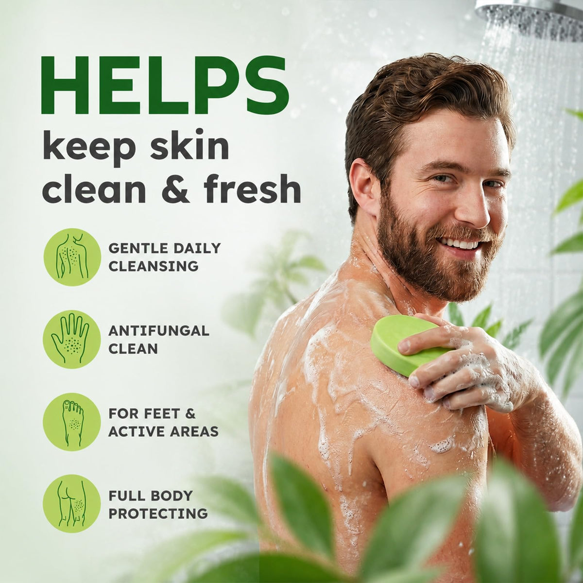 Oiangna Antifungal Soap, Antibacterial Soap Bar with Tea Tree Oil, 2 Bars