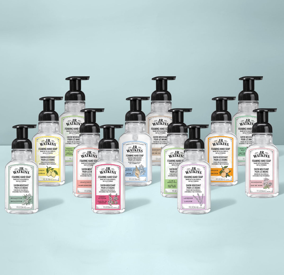J.R. Watkins Foam Hand Soap Refill 2 Pack, Aloe & Green Tea, 28 fl oz