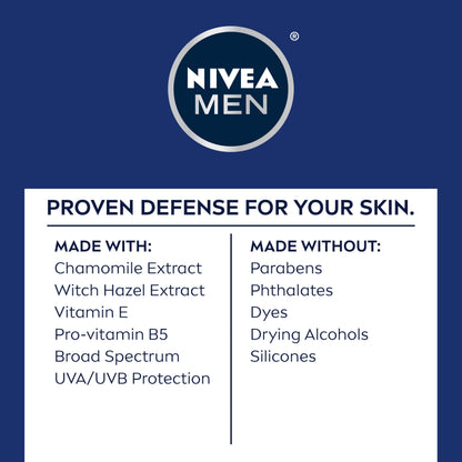 NIVEA MEN Sensitive Face Lotion, SPF 15 Sunscreen, Multipack, 3 x 2.5 FL OZ