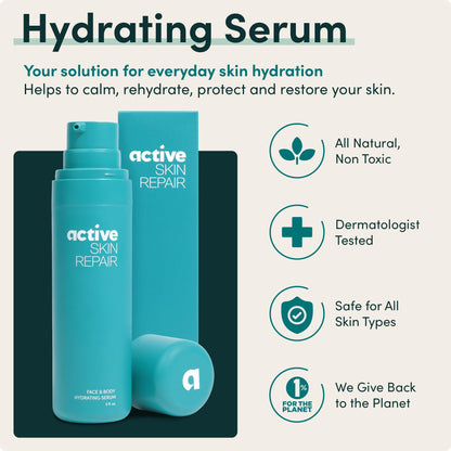 Active Skin Repair Face and Body Hydrating Serum, EWG Verified, 5 fl oz