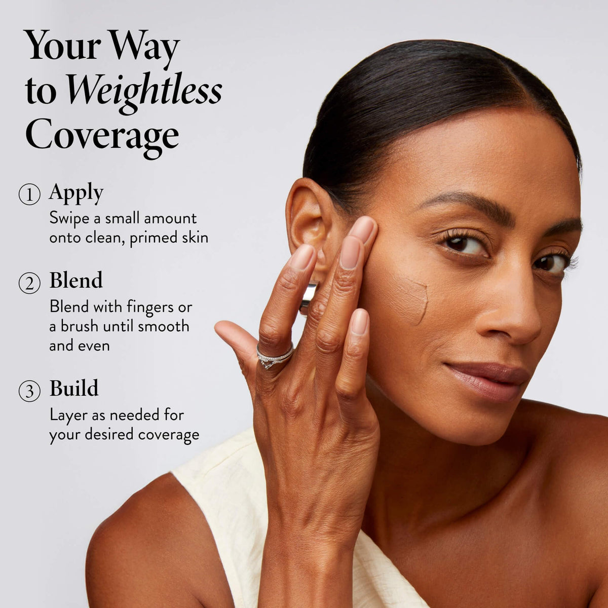 LAURA GELLER Weightless Whip Mousse Foundation, Buildable - Light