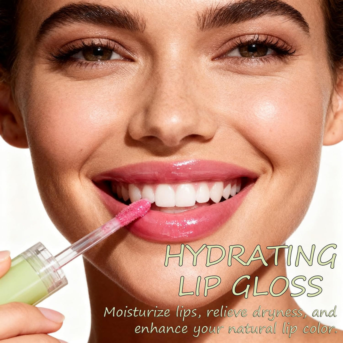 KIMIEYE 4 Pack Hydrating Glow Lip Oil Set, Moisturizing Lip Gloss, LIGHT