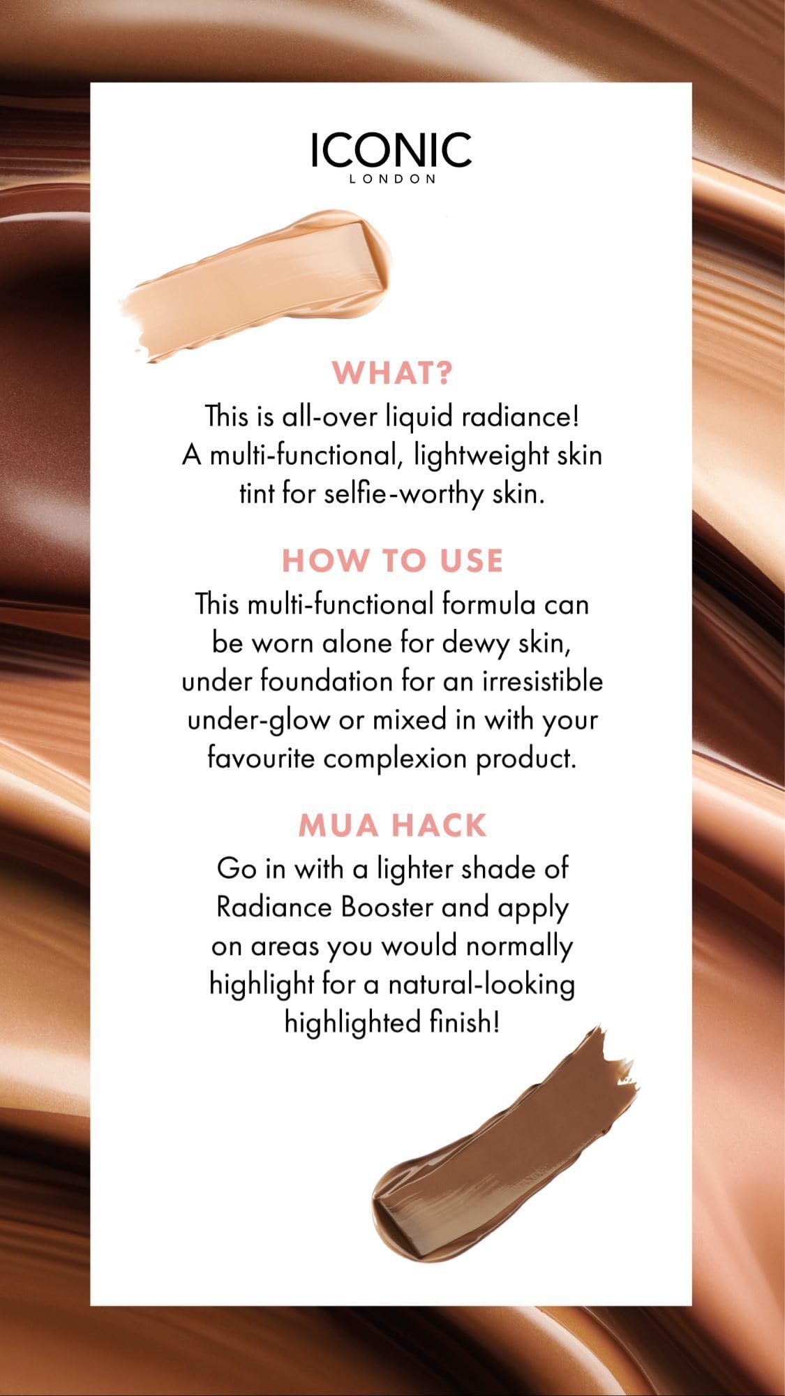 ICONIC LONDON Radiance Booster Tinted Moisturizer | Sand Glow, 1.01 Fl Oz