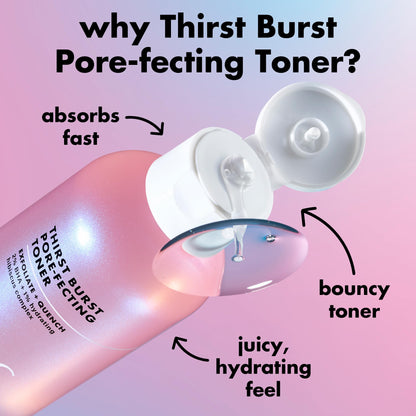 e.l.f. SKIN Thirst Burst Pore-fecting Toner, Hydrating for Face, Smooths, Plumps & Minimizes Pores, Infused with Salicylic Acid, Vegan & Cruelty-Free